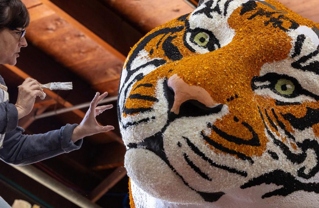 Photos: Float decoration shifts into high gear ahead of the 2025 Rose Parade