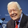 Former U.S. President Jimmy Carter takes questions from the media during a news conference at the Carter Center in Atlanta on Aug. 20, 2015.