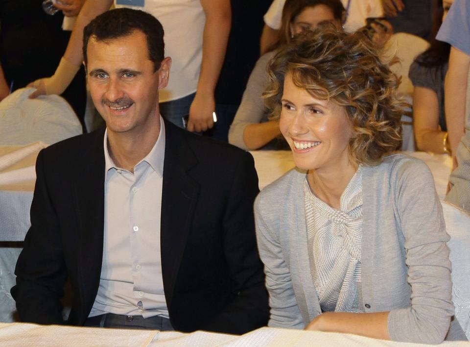 Asma al-Assad drew condemnation for standing by her husband as he waged a brutal war against his own citizens. / LOUAI BESHARA / AFP via Getty Images