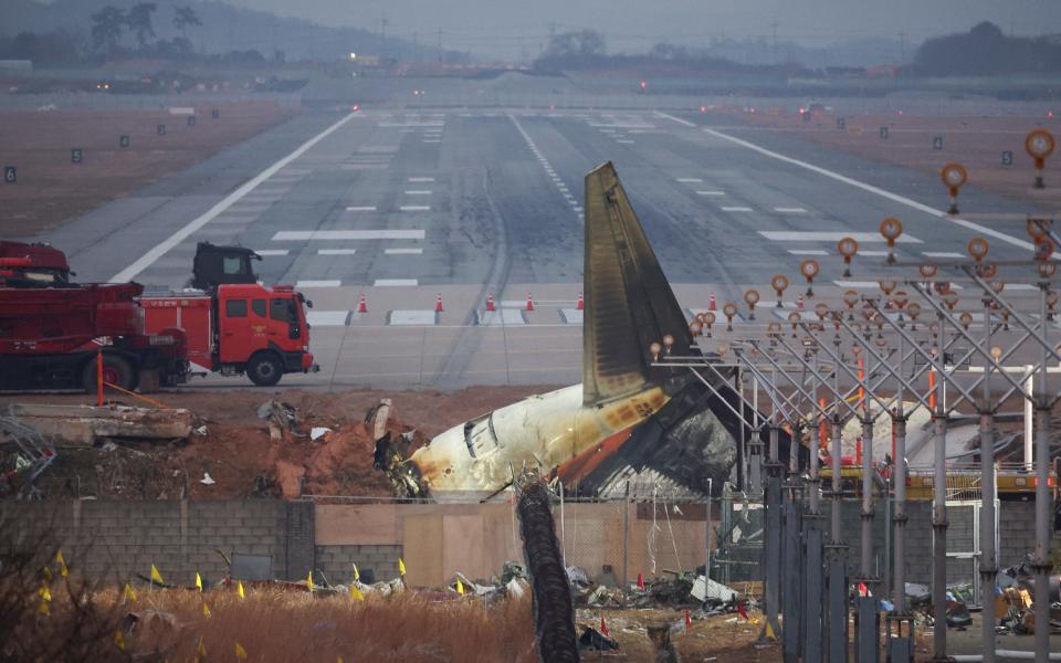 The plane could not slow down before it smashed through the concrete-reinforced structure