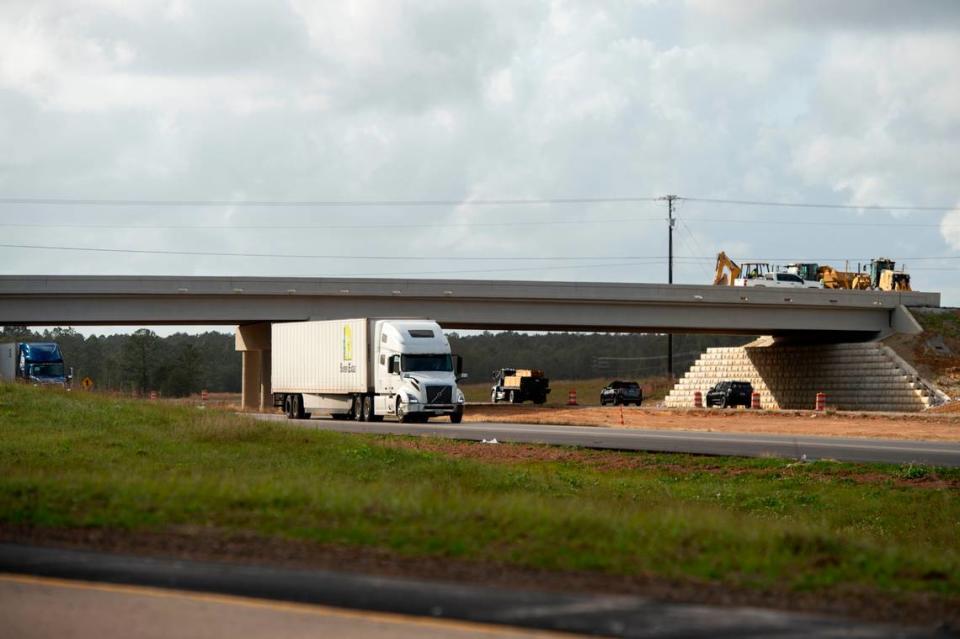 The Menge Avenue overpass over Interstate 10 in Pass Christian is under construction on Wednesday, Oct. 30, 2024.