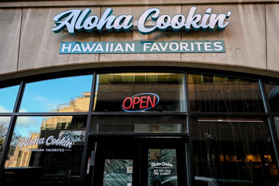 Aloha Cookin' on Albert Street photographed on Monday, Nov. 22, 2021, in East Lansing.