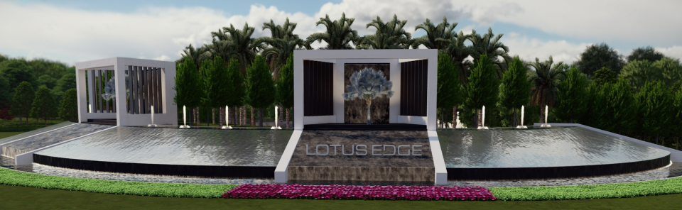 Pictured is a rendering of the multi-million dollar entry into Lotus Edge, a 665-unit development west of Boca Raton. A lot selection drawing for the first 60 homes is scheduled for Friday. Homes start at $1.4 million.