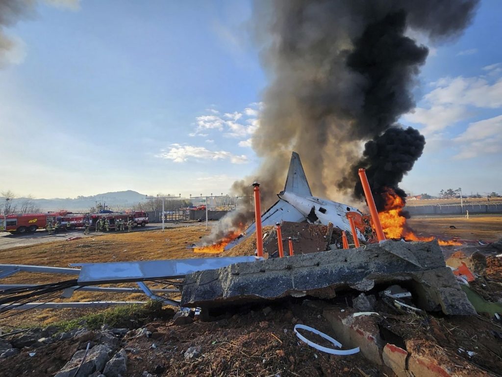 Nearly 200 people dead in fiery airliner crash in South Korea