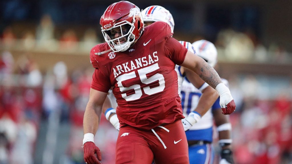 Arkansas lineman accused of purposefully hurting Texas Tech player breaks silence after ridicule