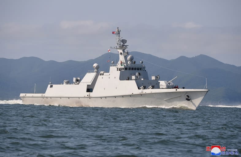 One of North Korea’s <em>Amnok</em> class corvettes. <em>KCNA</em>