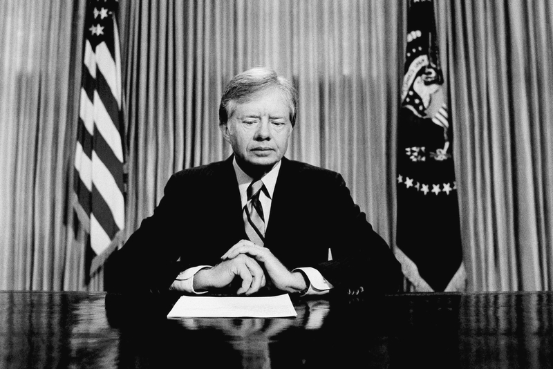 On April 25, 1980, Carter addressed the American people via television about the failed mission to rescue the American hostages in Iran.