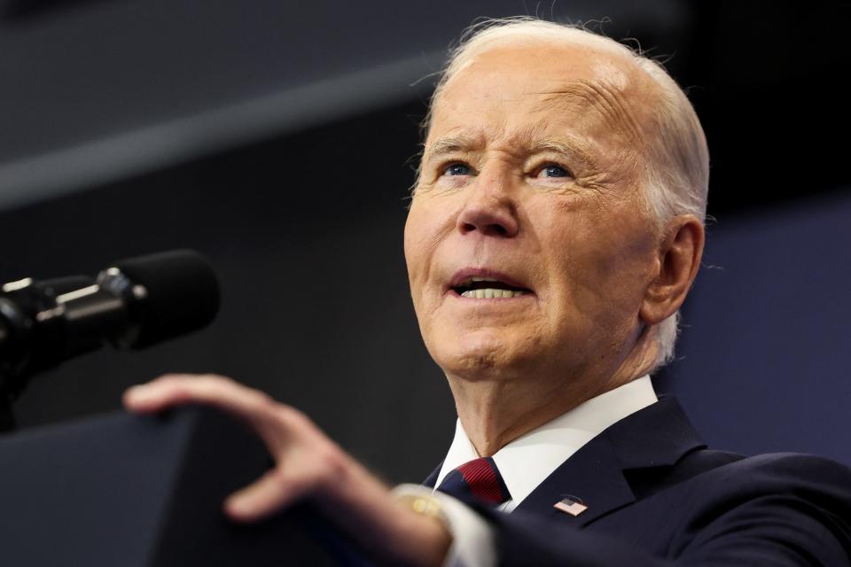 President Joe Biden delivers remarks on the economy at the Brookings Institution in Washington, D.C. on Dec. 10, 2024.