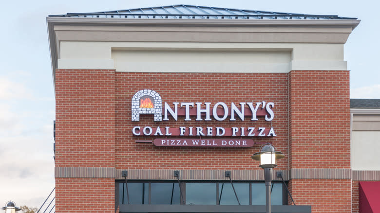 View of Anthony&#39;s Coal Fired Pizza &amp; Wings from parking lot