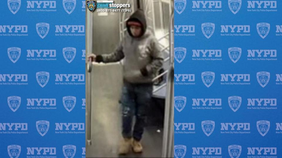 PHOTO: A man wanted for questioning by the NYPD, in connection with the death of a woman who was set on fire while she was sleeping on a stationary subway train, is seen in a still image from surveillance video, Dec. 22, 2024, in New York. (NYPD via Reuters)