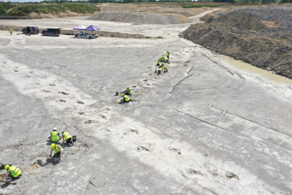 Jurassic footprints are discovered on a ‘dinosaur highway’ in southern England : NPR