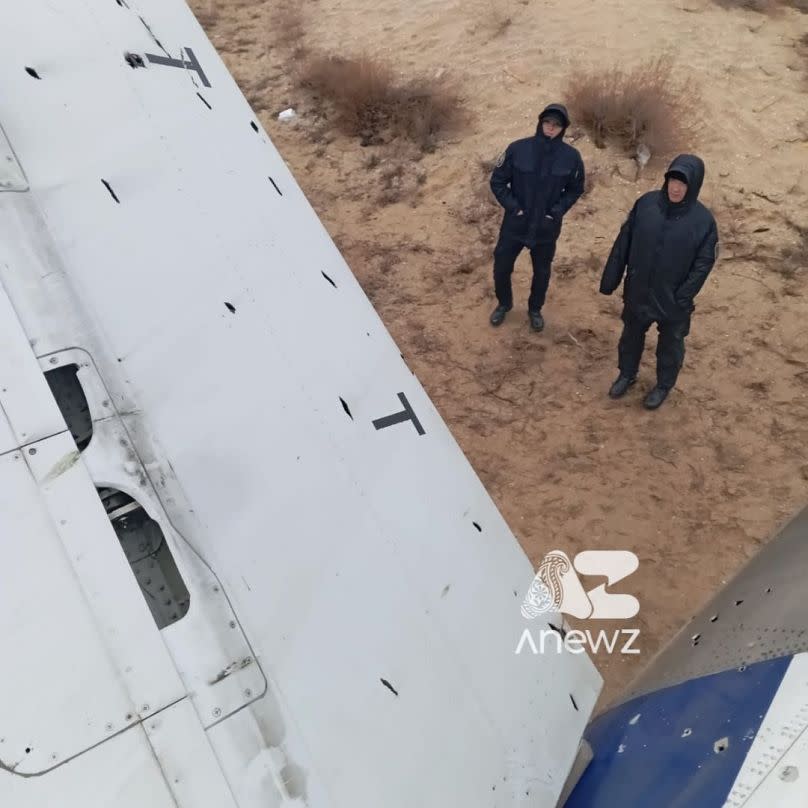 Image of the Azerbaijan Airlines aircraft that crashed near Aktau, Kazakhstan on 25 December 2024.