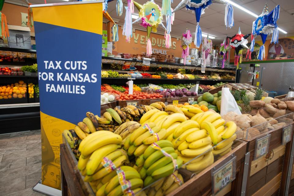 Mi Pueblito Meat Market in Topeka was the site of one of Gov. Laura Kelly's ceremonial bill signings for the law the gradually eliminated the state sales tax on food. While the state tax went away on Jan. 1, 2025, grocery shoppers still have to pay local sales taxes.