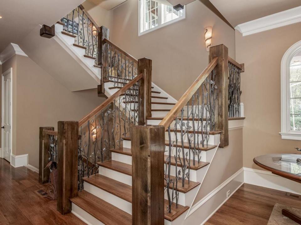 This staircase leads to the second floor of the home.