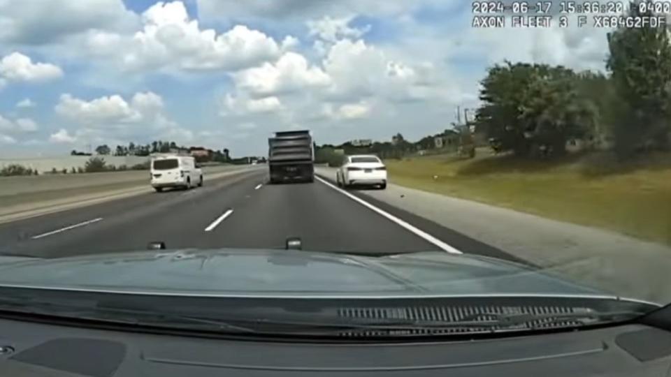 Dump Truck Helps End Police Chase