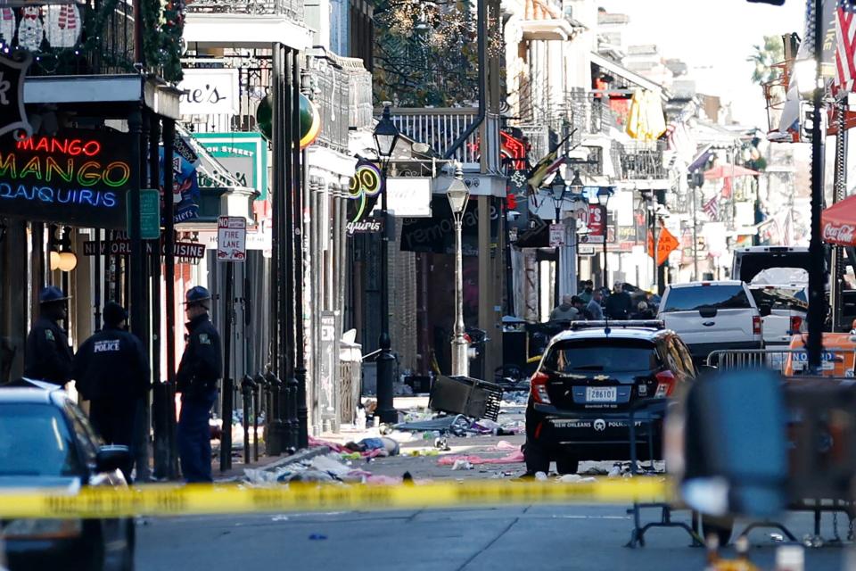 At least 15 were killed in New Orleans after a presumed terrorist rammed his truck into New Years&#x002019; Eve revelers.  / Marc Weiszer / via REUTERS