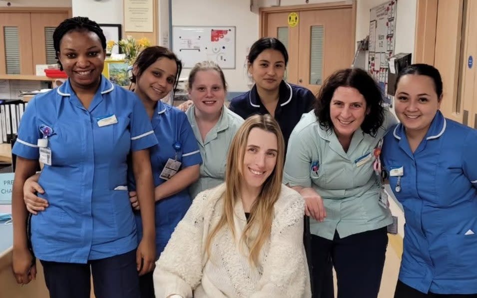 Former model had eight organs removed in cancer treatment