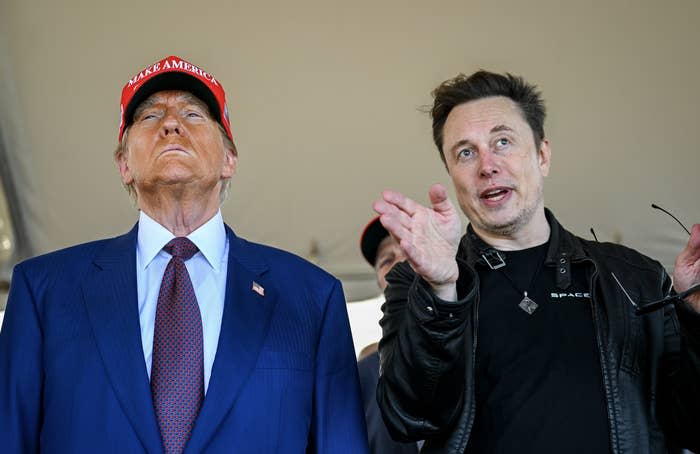 Trump and Elon Musk at an event