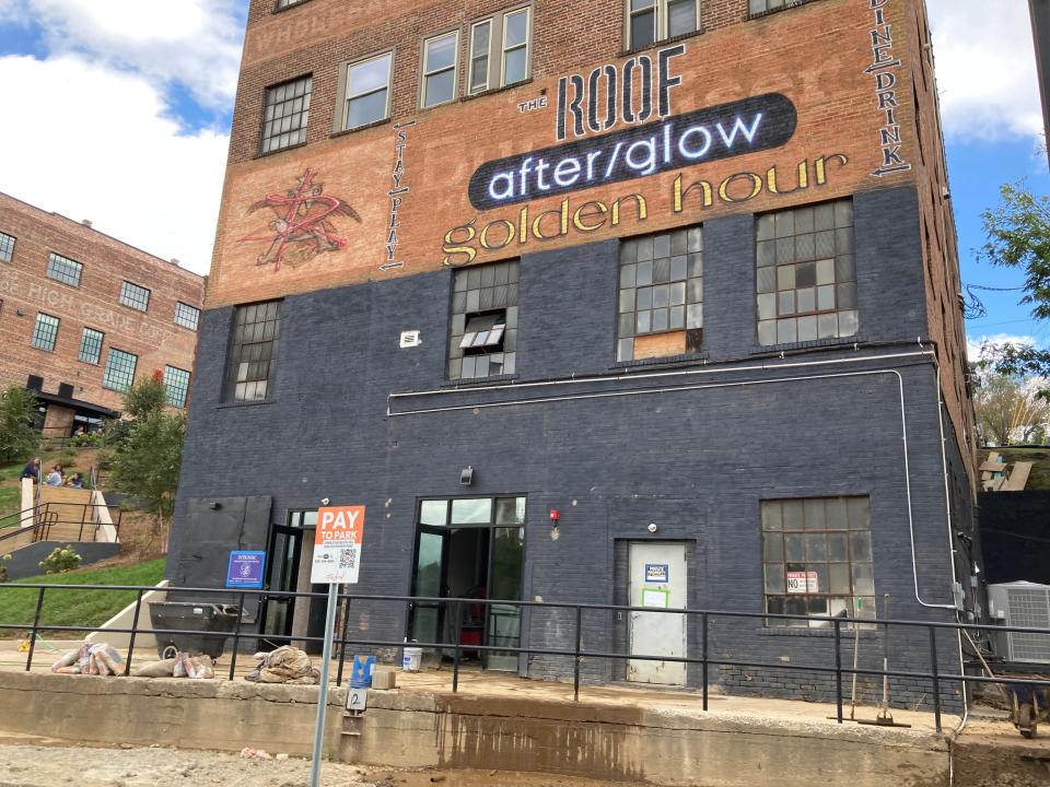 The Radical Hotel was undergoing cleanup on Sept. 30, 2024 in Asheville after Tropical Storm Helene.