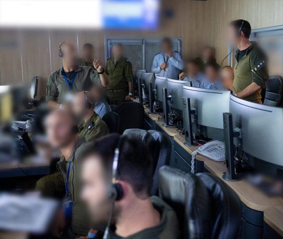 IAF personnel oversee the raid from a command center in Israel. <em>IDF</em>