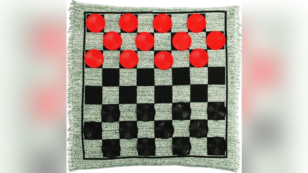 Take checkers up a level with this giant checkers board. 