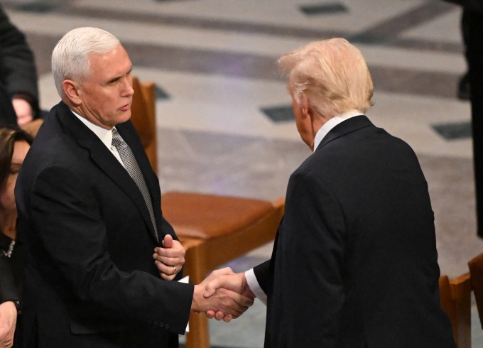 Pence & Trump Shaking Hands