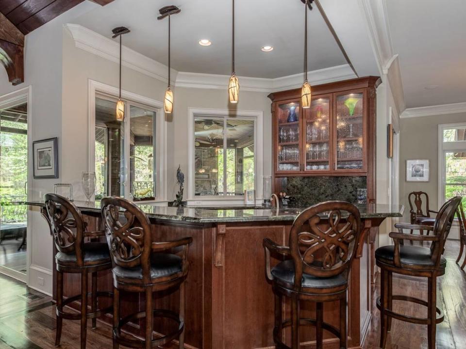 The dining area of the home is pictured.