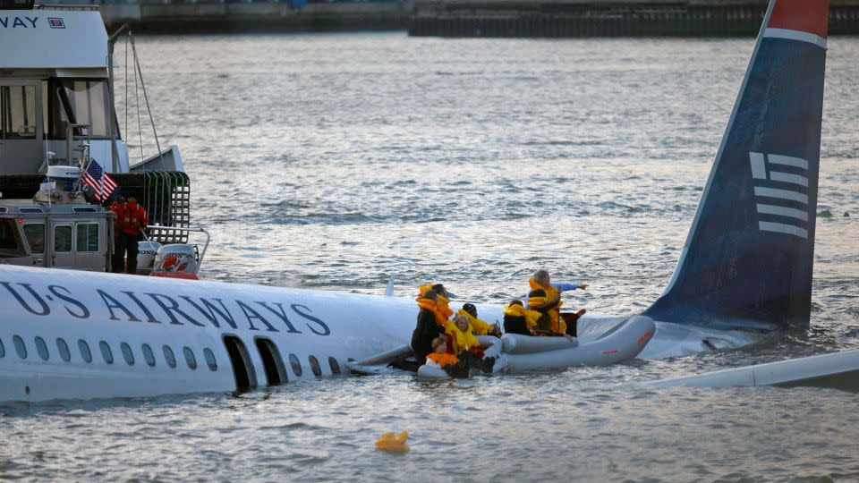 The successful water landing and evacuation of US Airways flight 1549 in 2009 was nicknamed the &#39;miracle on the Hudson.&#39; - Eric Thayer/Reuters