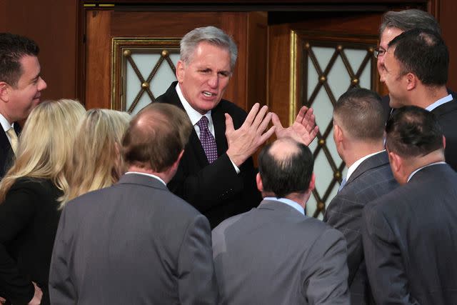 Win McNamee/Getty Kevin McCarthy rallies votes during the tense January 2023 House speaker election