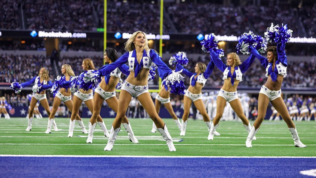 Cowboys cheerleader drilled in head by kickoff mishap in final game of season
