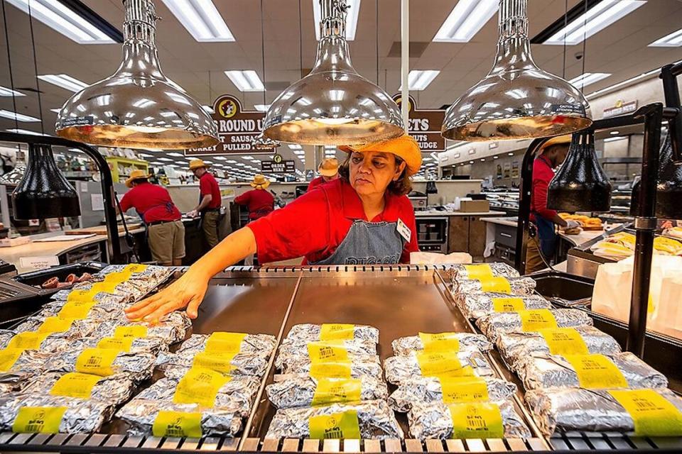 Buc-ee&#x002019;s sells fresh-made food, in addition to the usual roadside snacks, like these made to go tacos.