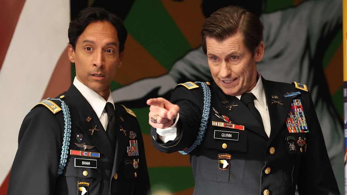 Denis Leary and Danny Pudi in a scene from "Going Dutch"