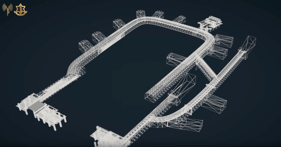 A rendering of the underground tunnel network. <em>IDF</em>