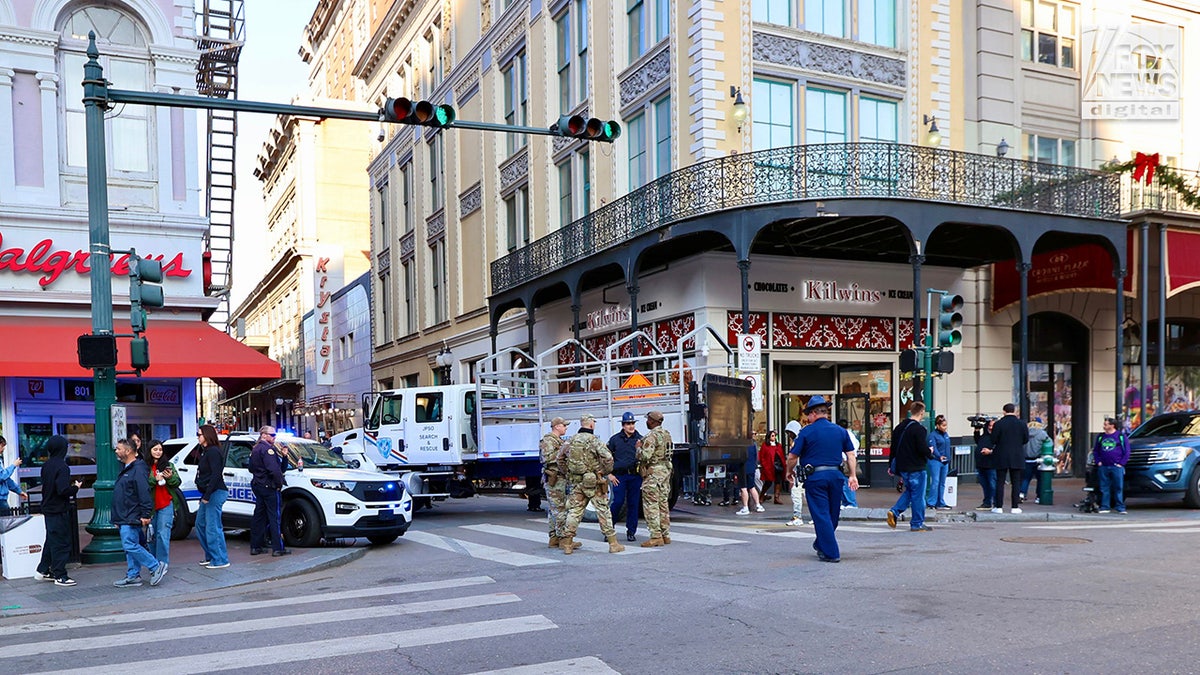 Authorities patrol Bourbon Street as it is reopened in New Orleans