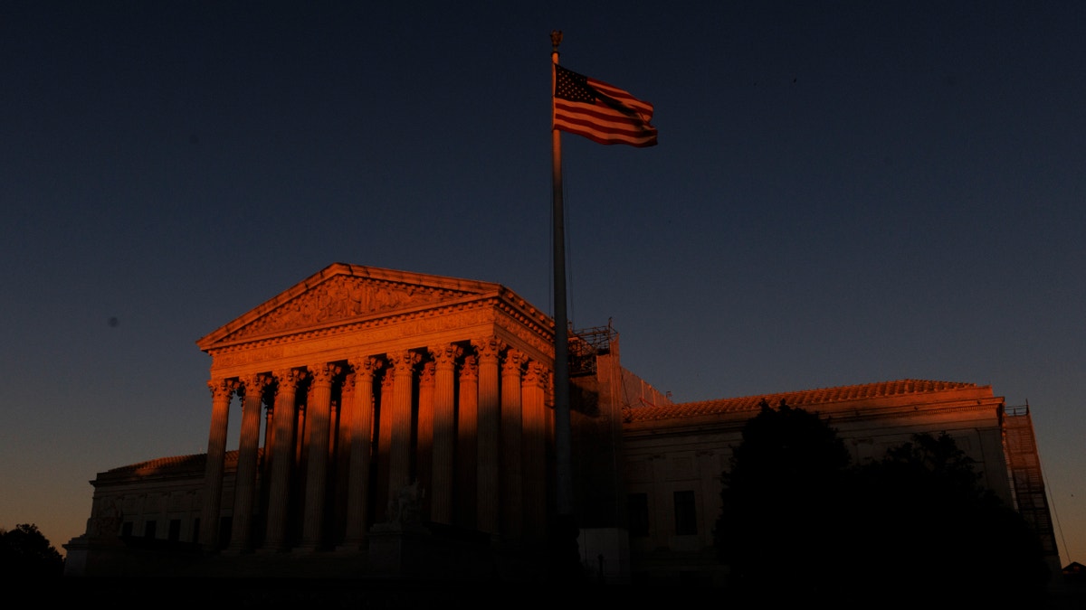 US Supreme Court at sunset