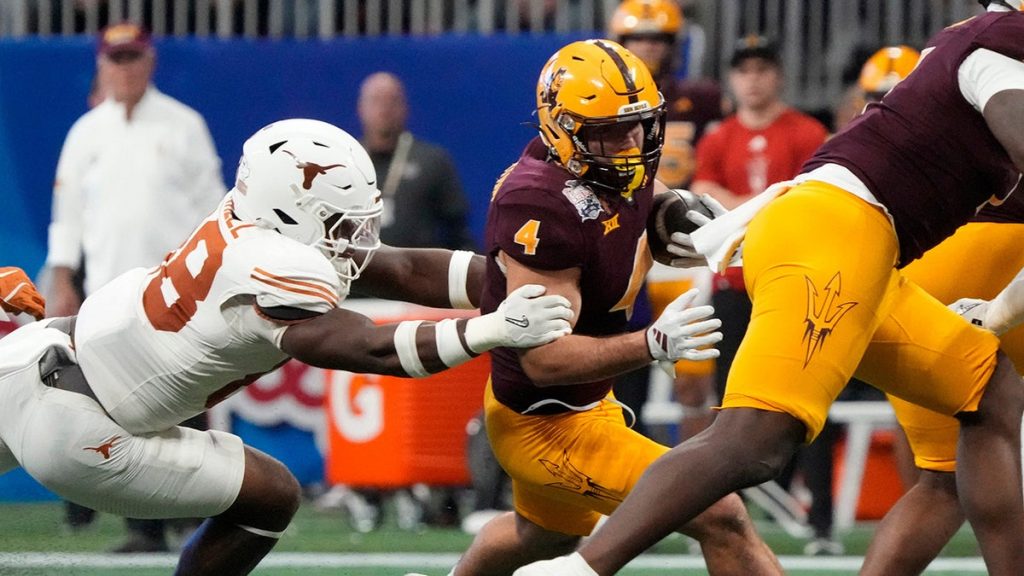 Cam Skattebo sounds off on fan accusing ASU star running back of late night out before Peach Bowl