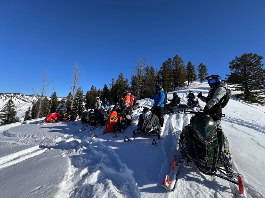 SAR team members gather for group training.