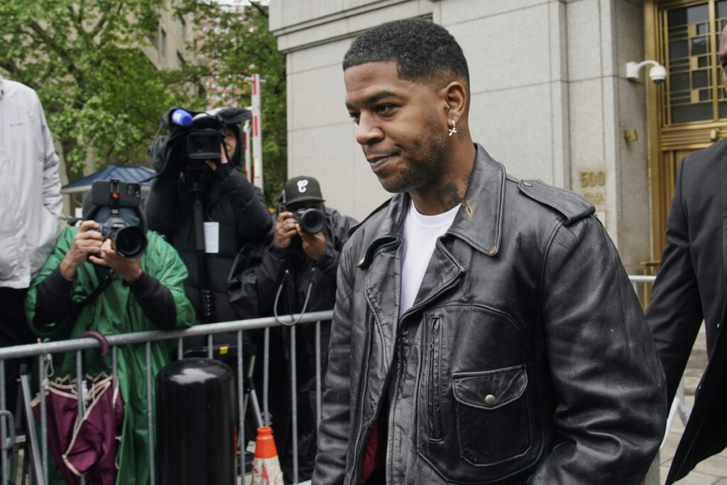 Rapper Kid Cudi leaves federal court after testifying at the trial of Sean 'Diddy' Combs, in New York, May 22, 2025.