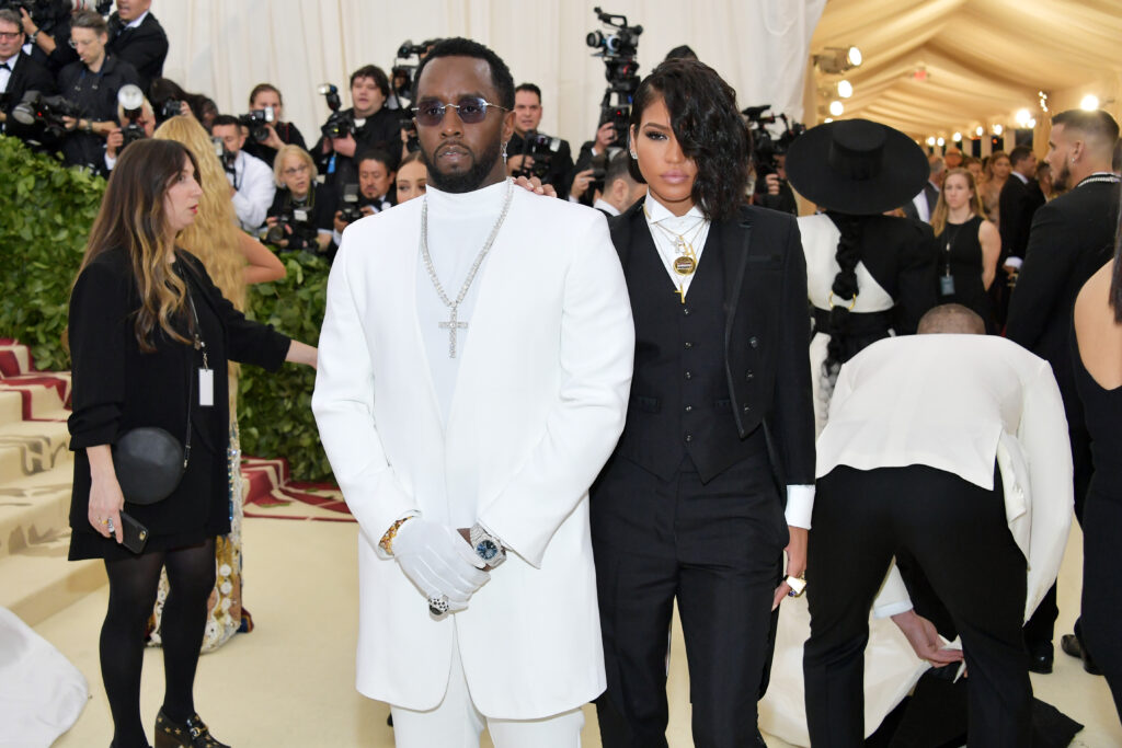 Sean 'Diddy' Combs and Cassie attend the 'Heavenly Bodies: Fashion & The Catholic Imagination' Costume Institute Gala at the Metropolitan Museum of Art on May 7, 2018.