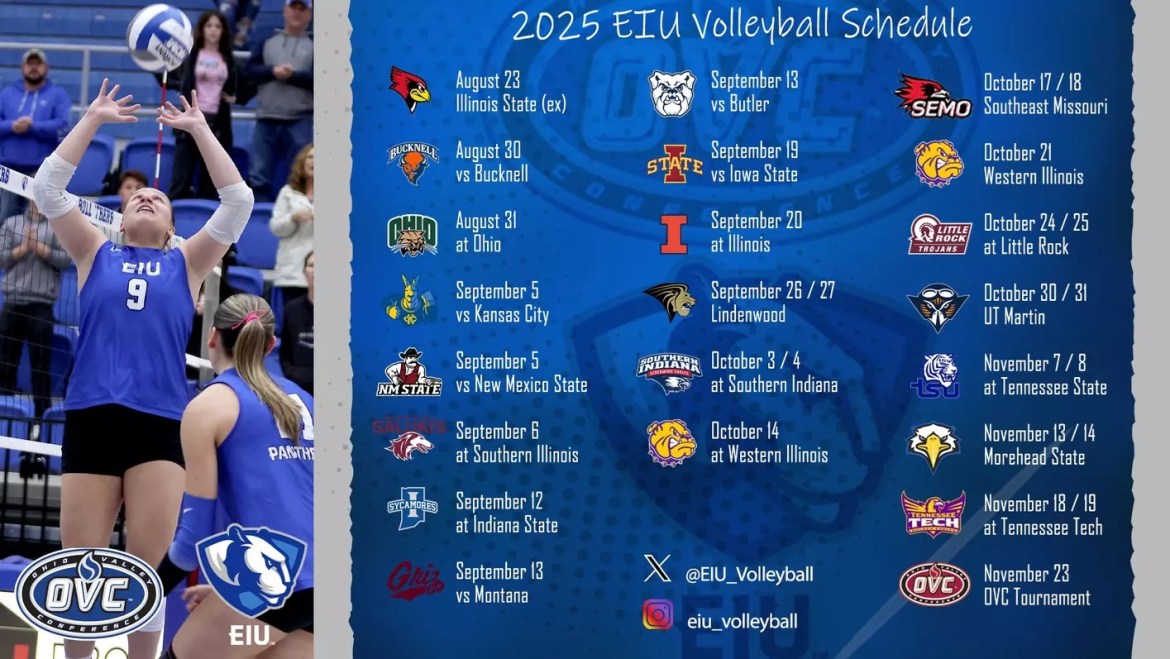 Eastern Illinois University women’s volleyball schedule released 1 Eastern Illinois EIU volleyball