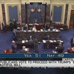 Debate is underway in the Senate on Trump's big bill, but overnight voting is delayed